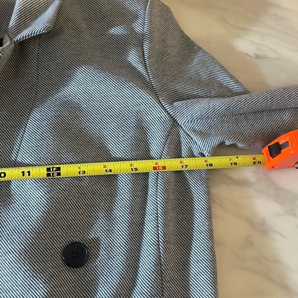 Black Tape Women’s Gray Pinstripe Blazer Small – Double Breasted Jacket - Picture 3 of 8